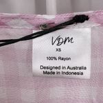 VDM the Label Swim Coverup Pink Gingham Crop Top Feminine Preppy XS New Photo 3