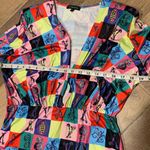 Deep plunge neck colorful bodysuit size L Size L Photo 7