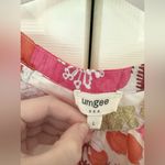 Umgee  Crimson Kissed Top Puff Sleeve Blouse Floral Flowers Pink Red Size Large Photo 4