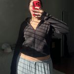 SKIMS Waffle Knit Cropped Zip Chocolate Photo 1