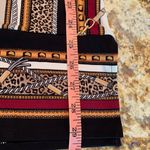 White House | Black Market WHBM Size M Liquid Knit Blouse Top Tassels Print Photo 7