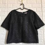 Chelsea 28 sequin crop top Women's Size L Large Dressy Work Party Blouse‎ Photo 1