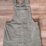 Boutique Corduroy Overall Dress Olive  Photo 0