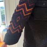 Driftwood  Sheeba Sherpa Jacket In Black Aztec Embroidery Size Medium NWT Photo 2