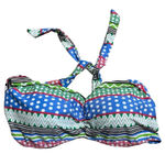 Fantasie Women's Halter Bikini Top Multicolor Polka Dots Zigzags Stripes Size 12 Photo 0