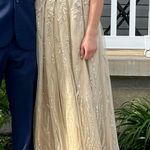 David's Bridal Gold Prom Dress Photo 0