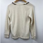 J.Crew Sweatshirt Womens Crewneck Pullover Sweater Jewels Embellished Ivory XS Photo 4