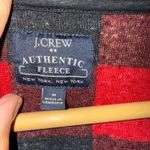 J.Crew Authentic Fleece Buffalo Plaid Snap Neck Pullover Sweatshirt Women's M Photo 2