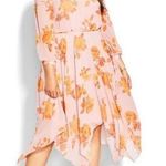 City Chic Dress Rose Floral Print V-Neck Long Sleeve A-Line Maxi Dress Sz 20 NWT Photo 0