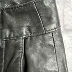Lot 78 Italian Leather cuffed biker shorts alt style rock Black Size 29 Photo 3