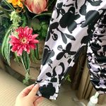 ZARA "Dita" Satin Effect Ruched Print Mini Dress in Purple/Black Photo 7