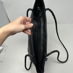 Unbranded Woven Strap Leather Shoulder Tote Bag Black Photo 8