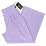 Kathy Ireland New Pleated Wide Leg Trousers Pants Wisteria Purple Size 12 Photo 14