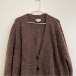 Ava & Viv  Plus Size Cozy Boyfriend Cardigan Brown Black Button Down Sweater 2X Photo 4