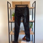 EXPRESS NWT  Mia Mid-Rise Black Snakeskin Jegging Jeans, 6 Photo 4