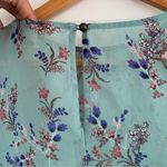 Arizona Jeans Arizona Jean Company Green Blouse with Bell Sleeves and Ruffled Peplum Photo 4