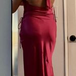 Here Comes the Sun fuchsia Satin Dress Photo 2