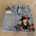 Miss Sixty Jean Embroidered Skirt Photo 0