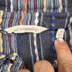 Soft Surroundings Multi Textured Knit Striped Button Up Shirt Long Sleeve Size S Photo 1