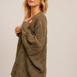 VICI PRESLEY SCALLOPED EDGE POINTELLE KNIT CARDIGAN Photo 4