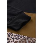 LEOPARD PRINT QUARTER ZIP PULLOVER POCKETED HOODIE SIZE XL (16 Photo 6