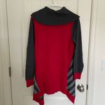 Style & Co NWOT women’s gray red cowl neck drapey tunic relaxed sweater large Photo 5
