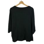 Hasting & Smith  Black Button Shoulder 3/4 Long Sleeve Top 1X Photo 1