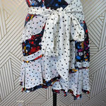 Tanya Taylor Bianka Confetti Black Floral Puff Sleeve Midi Dress Size 0 Photo 5