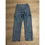 Women's High Waist Denim Cargo Pants Jeans Pocket Design 29"‎ Waist Streetwear Blue Photo 6