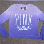 PINK - Victoria's Secret PINK Victoria’s Secret Long Sleeve Crew Neck Shirt Ombre with Rhinestones Photo 1
