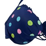Victoria's Secret Victoria’s Secret Blue Underwire Push Up Sequin Polka Dot Bikini Top Bathing Photo 2