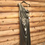 Mac Duggal 26537 Womens Draped One Shoulder Grecian Metallic Gown Dress Photo 10