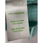 Lilly Pulitzer  Serene Collins Teal Cashmere Crew Neck Sweater XS Coral Trim Photo 2