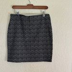 Loft  Women's Black  White Medium Patterned Pencil Skirt Career Work‎ Office Photo 3