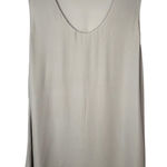 Silk Sleeveless Tunic Top Gray Minimalist Elegant Casual Dressy Women Size 2X Photo 0