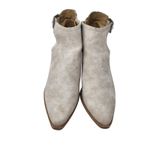 Seven Dials  Western Pointed Toe Snakeskin Booties Heel Buckle Faux Suede Size 10 Photo 3