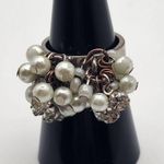 Guess Faux Pearl & Rhinestone Cluster Ring (7) Photo 0