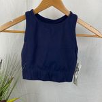 J.Crew New Balance X  Navy Blue Sleeveless Crop Athletic Workout Top NEW XS Photo 1