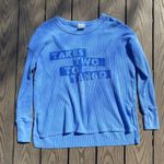 Aerie baby bright blue extra small thermal Henley long sleeve waffle top graphic Photo 1