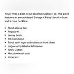 Savage X Fenty black essential classic tee shirt with embroidered logo Size XL Photo 8