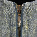 Flax ‎ 100% Linen Blue Zip Up Lightweight Jacket Size MEDIUM Photo 5