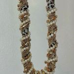 Pearl & Baubles Leopard Necklace Vintage “Farrah” Elegant Classic Style Minimal Pearlcore Chunky Gold Chain Jewelry Tan Photo 6