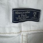 Abercrombie & Fitch  Ultra High Rise Straight Off White Belted Denim Jeans 8 29 Photo 7