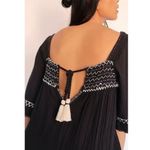 Free People  I'm The One Maxi Dress Black Small NWT Witchy Bohemian Gypsy Gauze Photo 5