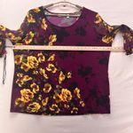 Susan Graver  Tunic Floral Maroon Purple 2X Photo 8