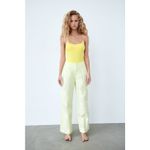 ZARA Yellow Spaghetti Strap Bodysuit - Thong Style, Size Small, NWT Photo 1