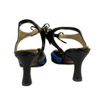 Apostrophe  Blue and Black Leather Pumps Photo 3