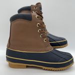 Polar Edge Womens 6 Duck Boots‎ Laced Navy Tan Upper Thermolite Insulation Steel Blue Photo 1