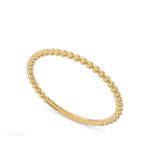 Boutique Dainty 14k Gold Plated S925 Bead Ball Ring‎ Jewelry, Size 6 Photo 15