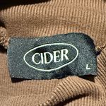 Cider  Brown Ribbed Mock Neck Long Sleeve Bodysuit‎ Women's Large Photo 1